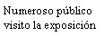 Cuadro de texto: Numeroso p�blico visito la exposici�n